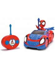 Mașină radiocomandată Jada toys Disney - Roadster decapotabil cu figura Spidey, 1:24