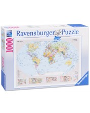 Puzzle Ravensburger de 1000 piese - Harta politica a lumii