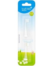 Sfaturi de înlocuire pentru periuța de dinți Brush Baby - Sonic, 0-18 luni, 2 bucăți