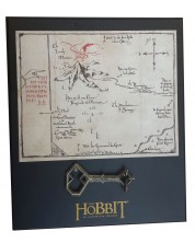 Replica The Noble Collection Movies: The Hobbit - Map & Black Small Key of Thorin Oakenshield