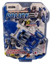 Robot transformabil 5 în 1 Raya Toys - Barcă de poliție
