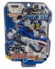 Robot transformabil 5 în 1 Raya Toys - Motocicletă de poliție