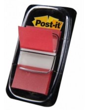 Indici autoadezivi Post-it 680-1 - Rosii, 2.5 х 4.3 cm, 50 buc. -1