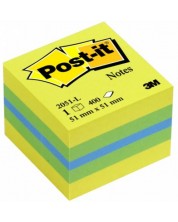 Notite autoadezive Post-it - Post-it - Lemon, 5.1 x 5.1 cm, 400 file -1
