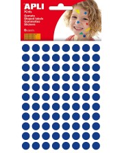 Stickere autoadezive APLI - Cercuri, albastre, 10,5 mm, 528 bucati -1