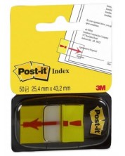 Indici autoadezivi Post-it - Semnul exclamarii, 2.5 х 4.3 cm, 50 buc.