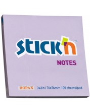 Notite adezive Stick'n - 76 x 76 mm, violet pastel, 100 file