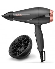 Uscător de păr BaByliss – Smooth Pro 2100 6709DE, 2100 W, 3 trepte, negru/roz auriu