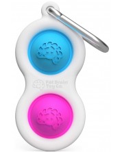 Breloc jucarie-senzoriala Tomy Fat Brain Toys - Simple Dimple, albastra/roz -1