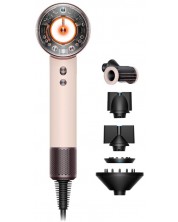 Uscator de par Dyson Supersonic Nural HD16, 1600 W, 3 trepte de viteza, 4 trepte de temperatura, Strawberry Bronze/Blush Pink