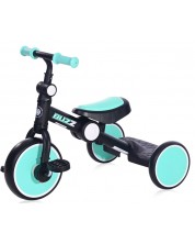 Tricicleta pliabila Lorelli - Buzz, Black & Turquoise -1