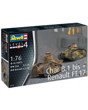 Model asamblabil Revell Militare: Tancuri - Char B.1/Renault F17 -1