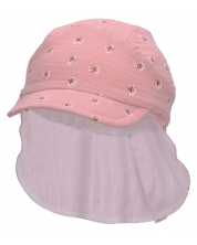 Pălărie cu gât din material textil și protecție UV 50+ Sterntaler - 51 cm, 18-24 luni, roz