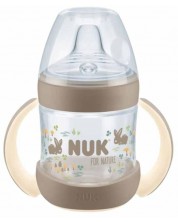 Biberon de suc din silicon NUK for Nature - 150 ml, crem 