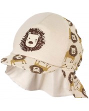 Pălărie cu gât din material textil și protecție UV 50+ Sterntaler - Leu, 51 cm, 18-24 luni