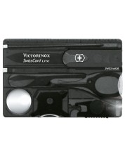 Cuțit de buzunar elvețian Victorinox - SwissCard Lite, 13 functii, negru -1