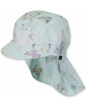 Pălărie cu panou pentru gât și protecție UV 50+ Sterntaler - Fluturi, 53 cm, albastrâ -1