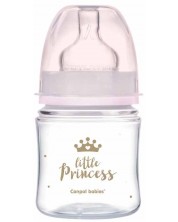 Biberon anticolici Canpol Easy Start - Royal Baby, roz, 120 ml -1
