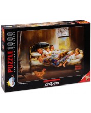 Puzzle Anatolian de 1000 piese - Familia fericita, Diane Dengel