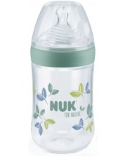 NUK for Nature Silicone Soother Bottle - 260 ml, mărimea M, verde -1