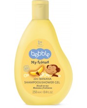 Sampon si gel de duș 2 in 1 Bebble - Banana, 250 ml