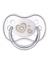 Suzetă în formă de cireș Canpol Newborn Baby, 0-6 luni, alb