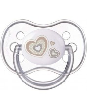 Suzeta simetrica din silicon Canpol Newborn Baby 0-6 luni, alba