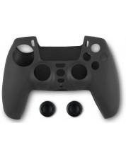 Husă din silicon pentru controler și protecție pentru butoane Spartan Gear - DualSense, negru (PS5) -1