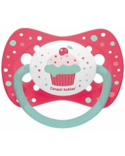 Suzeta din silicon Canpol Cupcake - 6-18 luni, roz -1