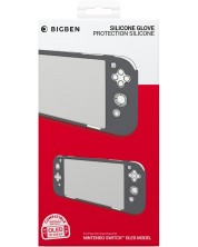 Husa protectoare din silicon Big Ben Silicon Glove, gri (Nintendo Switch OLED)