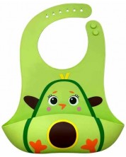 Babeta din silicon cu buzunar Licențiere pentru copii - Avocado
