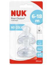Tetine din silicon NUK First choice - Mărimea M, 6-18 luni, 2 buc