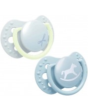 Suzete din silicon Lovi - Baby Shower Boy, 0-2 luni, 2 bucăți -1