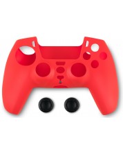 Husă din silicon pentru controler și protecție pentru butoane Spartan Gear - DualSense, roșu (PS5) -1
