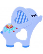 Dispozitiv de dentitie din silicon Lorelli Baby Care - Elefant Lucky, albastru -1