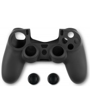 Husă din silicon pentru controler și protecție pentru butoane Spartan Gear - DualShock 4, negru (PS4) -1