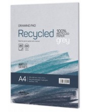 Bloc de schite Drasca - Recycled drawing pad, Grey, 20 coli, А4