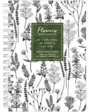 Caiet de schițe Drasca Flowers - Ierburi, A6, 60 de coli