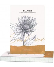 Carnet de schite Drasca Flower - Floarea soarelui, 80 file