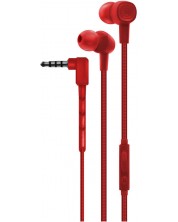 Căști cu microfon Maxell - SIN-8 Solid + Fuji, rosii -1