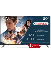 Televizor smart KIVI - 50U740NB, 50'', DLED, UHD, negru  -1