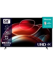 Televizor smart Hisense - 58A6K, 58'', DLED, 4K, negru -1