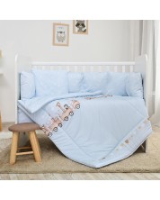 Set de dormit pentru copii Lorelli - Lily, 60 x 120 cm, Train, albastru