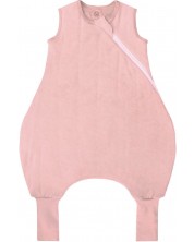 Sac de dormit Bio Baby cu picioare - Bumbac organic, 2.5 Tog, 70 cm, 6-12 m, roz