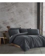 Set lenjerie de pat  Via Bianco - Washed linen, antracit