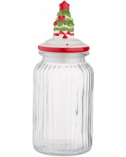 Borcan de sticlă cu capac ceramic ADS - Pom de Crăciun, 1,25 l -1