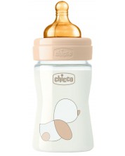 Biberon din sticlă Chicco - Original Touch, 240 ml, bej -1