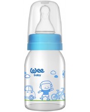 Biberon din sticlă Wee Baby Classic, 250 ml, albastră
