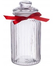 Borcan de sticlă cu panglică roșie ADS - 1,25 l -1