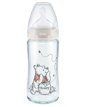 Sticla de sticla NUK First Choice - Temperature Control, 0-6 luni, 240 ml, Winnie the Pooh -1